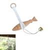 Wooden Fish Pendant Doorbell Hanging Chimes Ornament with Bells Front Door Bells for Home Decors and Artistics Touch