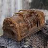 Mens Travel Bag Full Grain Leather Duffle Bag With Shoe Compartment Weekend Luggage Bag Christmas Gift Carry On Cabin Bag