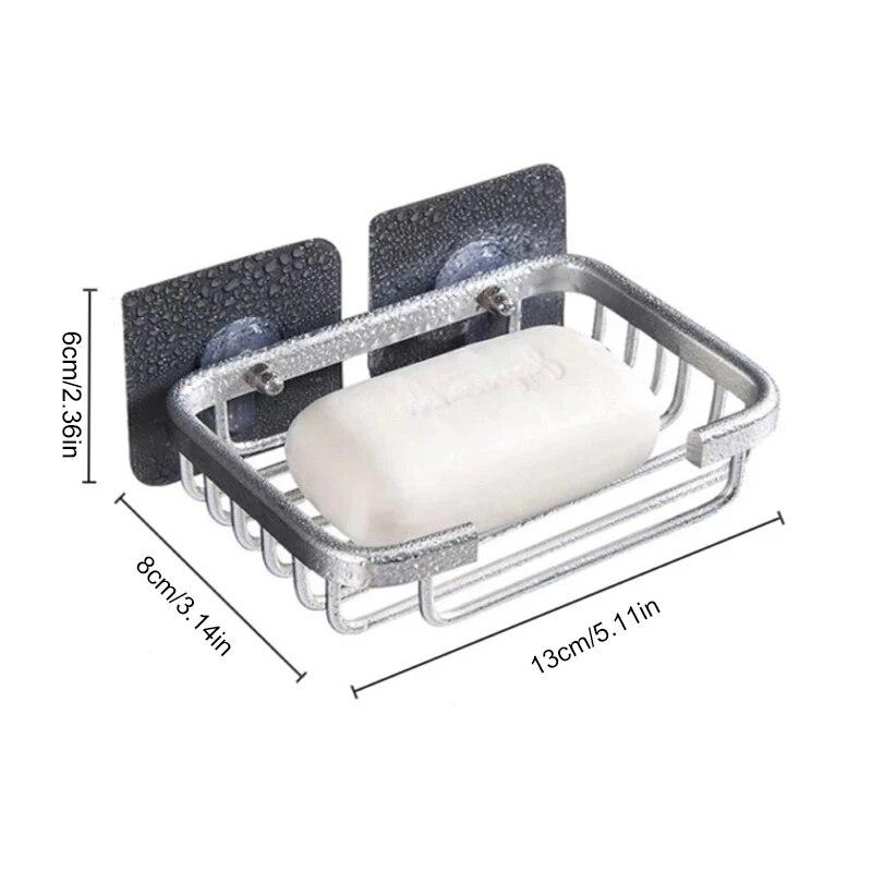 1шт настенная алюминиевая мыльница, кухня, ванная комната, дренажная мыльная сетка, полка для хранения мыла, многоцелевая