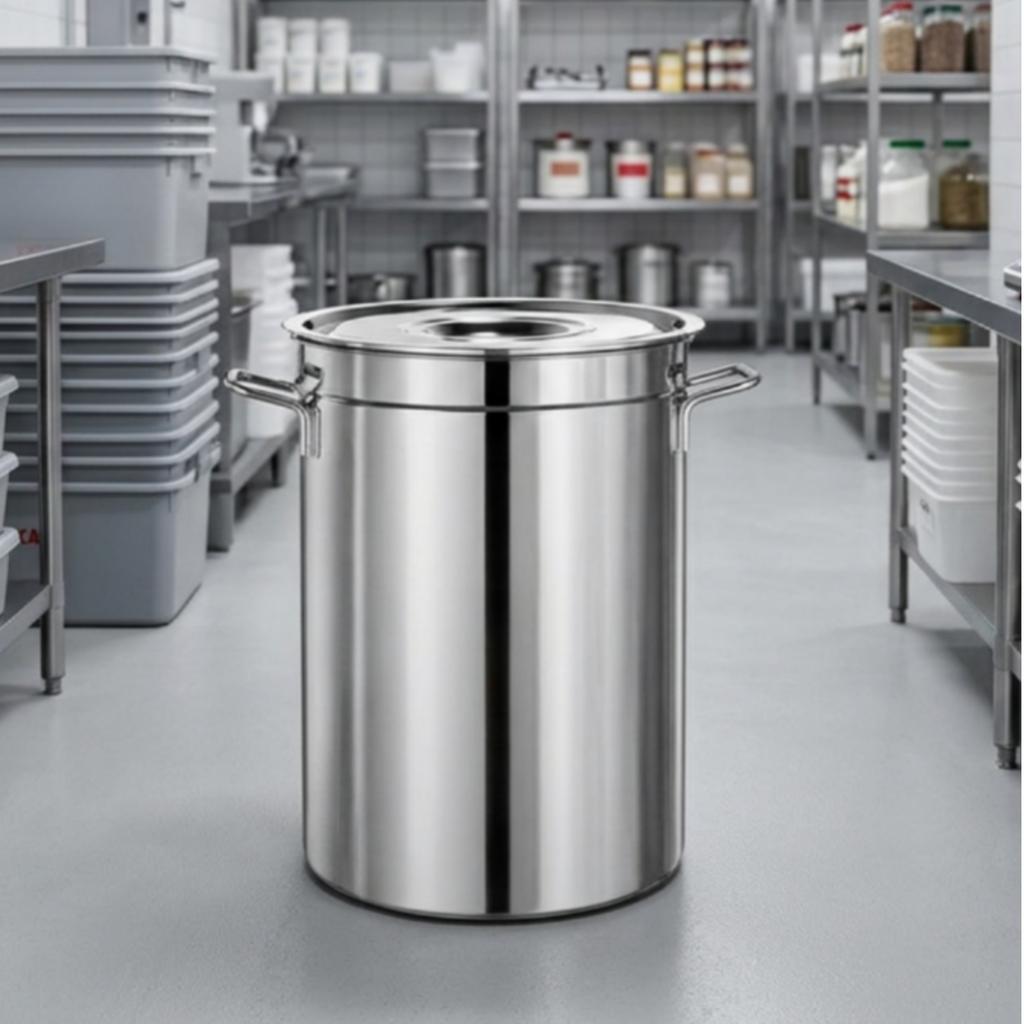 Soup Pot Stainless Steel Stock Pot with Lid Soup Pot with Lid Cooktop-Top Compatible Stockpot Tight-Fitting for Chefs