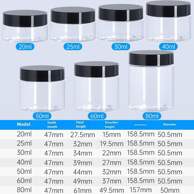 «Банка для крема 100 мл с ПЭТ, алюминиевой крышкой и прозрачная бутылка с широким горлом 250 мл с внутренней крышкой»