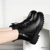 Fashion New Exquisite Women's Boots British Style Versatile Black Fashion Modern Boots Short Tube Leather Face Trendy Casual Boots