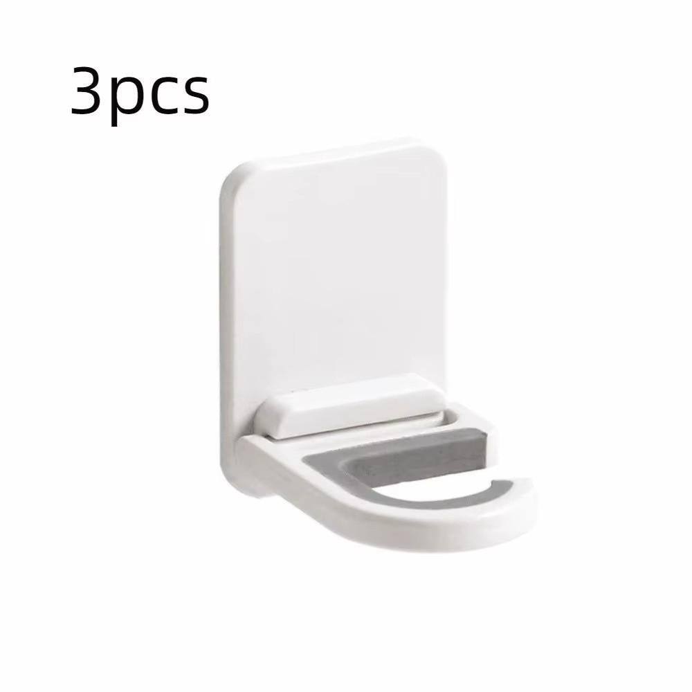 3pcs Self-Adhesive Mop Holder Multi-Purpose Hanger Storage Hook Utility Mop Clip Kitchen