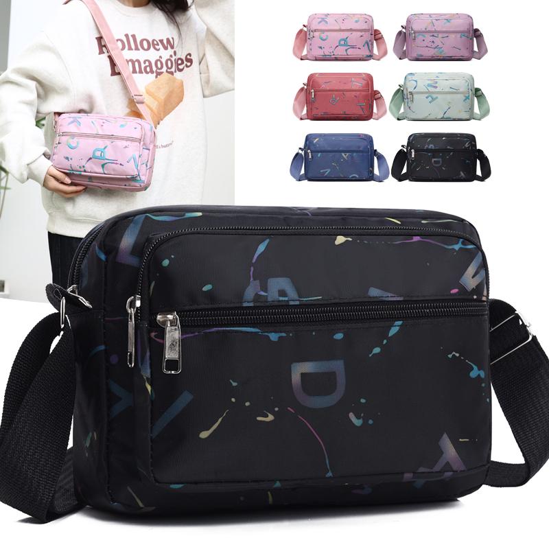 Новая нейлоновая женская сумка-мессенджер на одно плечо с диагональной вязкой, большая вместимость, сумки через плечо, сумка для телефона