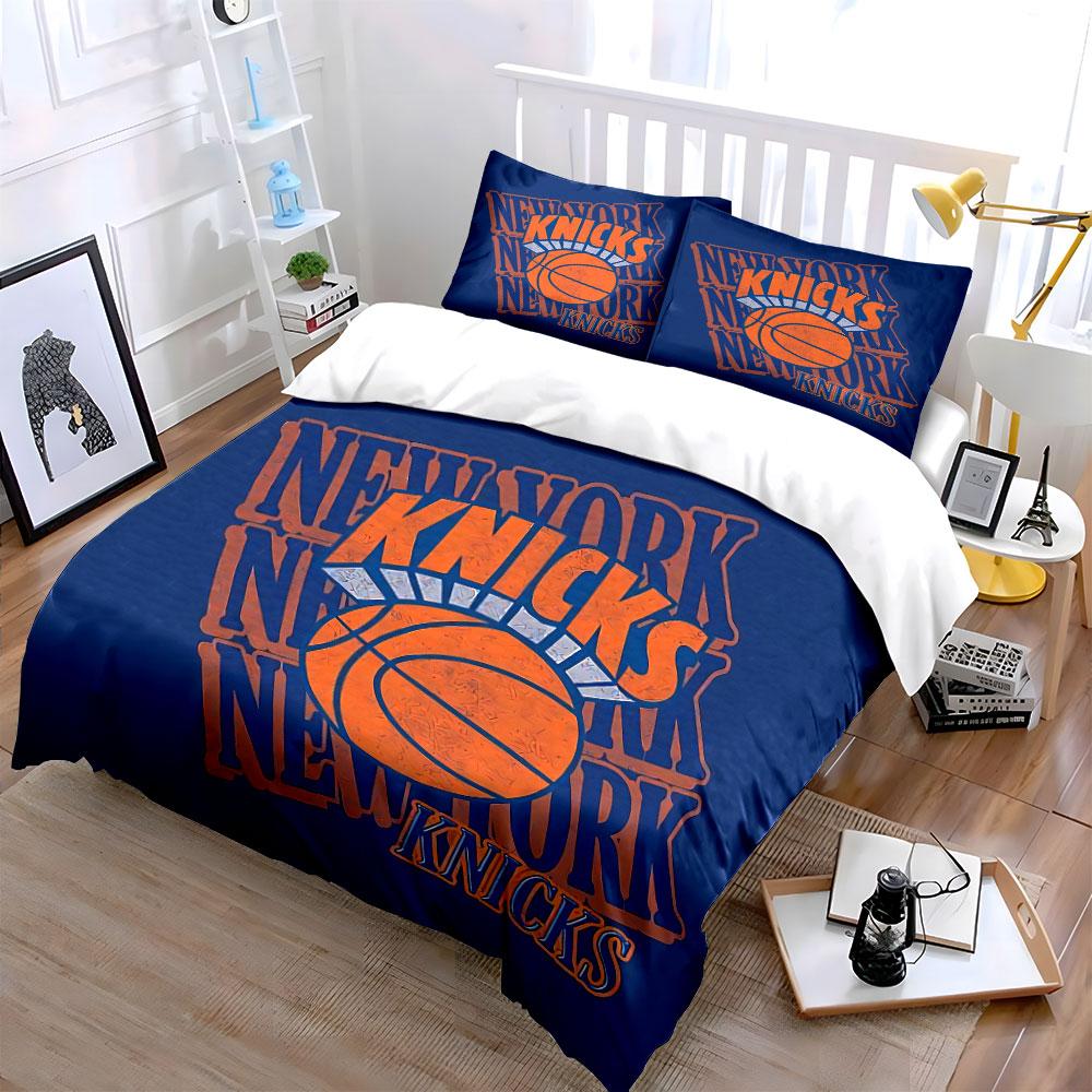 New York Knicks Bedding Set Bedding Duvet Cover Set Duvet Cover Pillowcases (1 * Duvet Cover 2 * Pillowcases, without duvet insert)