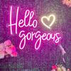 Yousheng Hello Gorgeous Neon Sign LED Light Unique Shape Super Bright Energy-Saving USB Powered LED Light Sign Wall Art Decoration
