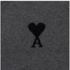 Ami Big Heart Logo Intarsia Unisex Knit Uks838 018 0504
