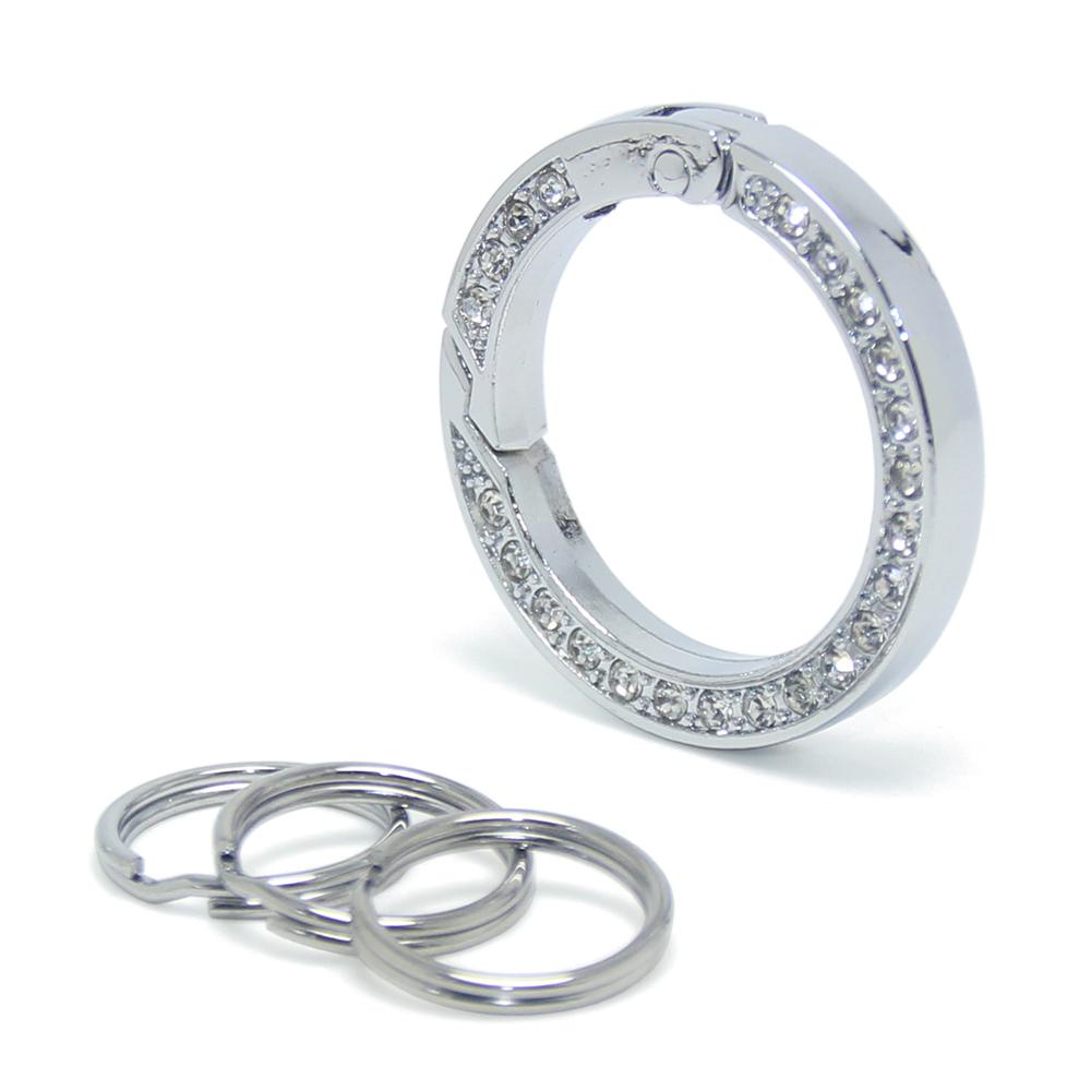 DIY Horseshoe Buckle Clasp Holder Rhinestones Metal Keyring Accessories Cheap Screwdriver Split Keyring Metal Parts