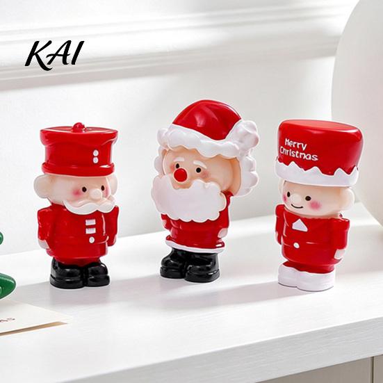 Holiday Gift for Friends 2Pcs Mini Christmas Figurine, Cute Santa Claus Nutcracker Soldier Dolls, DIY Accessories Warm Atmosphere Decor Micro