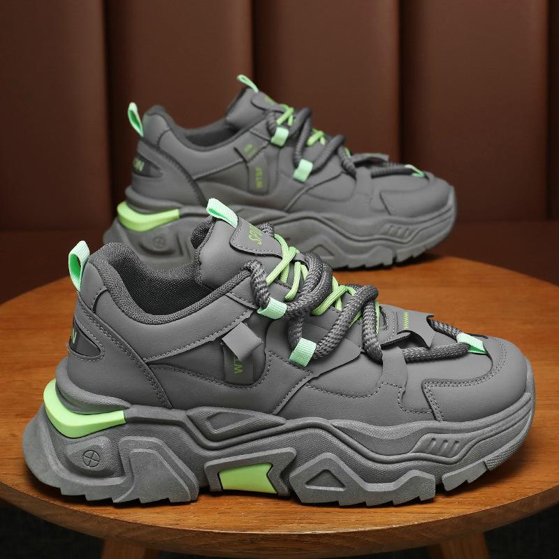 Весенняя мужская обувь Новая дышащая обувь Мужская модная универсальная Спортивная обувь с увеличением внутренней высоты Повседневная обувь для папы Мужская