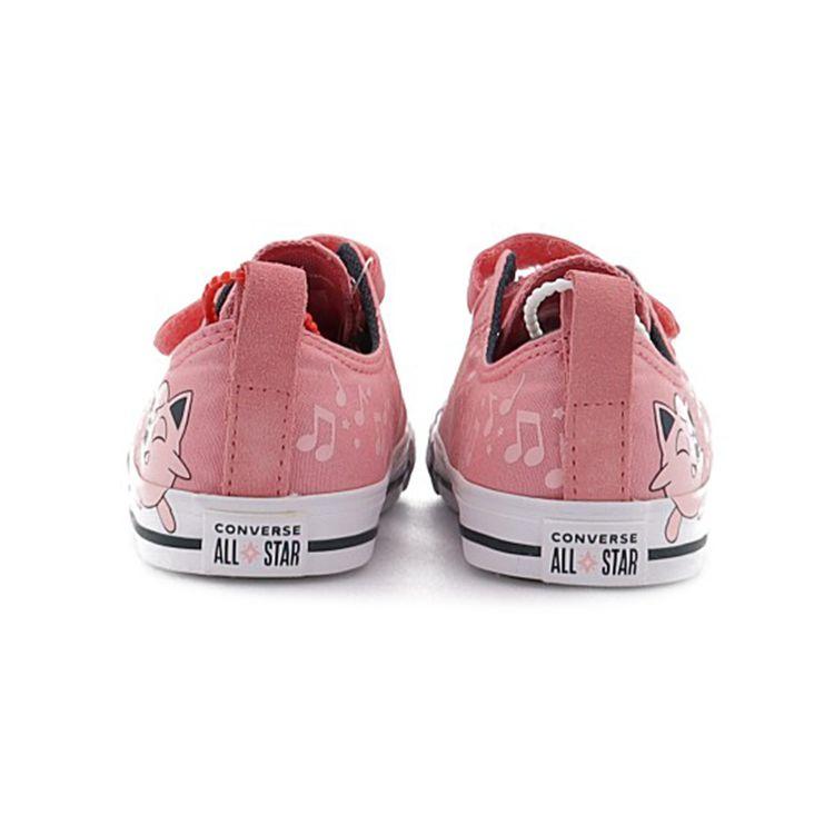 Pokemon x Converse Chuck Taylor All Star Easy-On Low TD Кроссовки для малышей Jigglypuff Розовый Daybreak-Pink Белый A01232C