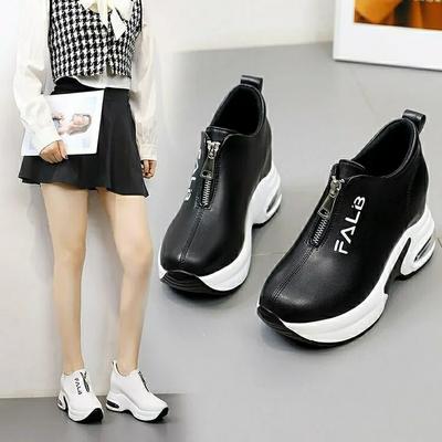 Осенне-зимние женские кроссовки на платформе, клиновидные кроссовки, женская обувь, повседневная женская обувь, белые туфли для увеличения роста, женские