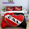 Club Atletico Independiente Pattern Bedding Home Decoration Birthday Gift (1 * duvet cover + 2 * pillowcase, without core)