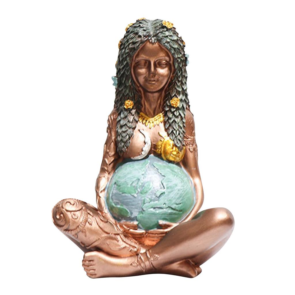 Большая Земля Мать Гея-Пасхальный Орнамент Статуя Матери Земли Ремесло Из Смолы