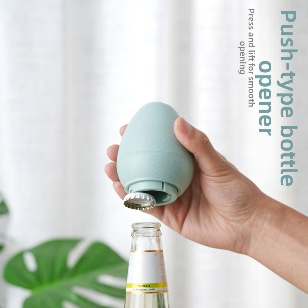 Egg Shape Magnetic Bottle Opener Press Type Bottle Opener Automatic Bottle Opener Home Kitchen