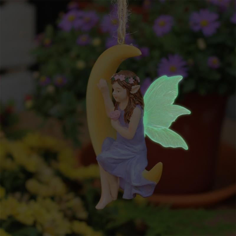 Resin Elf Sculptures Realistic Swing Figurines for Home and Outdoor Garden Patios Decors