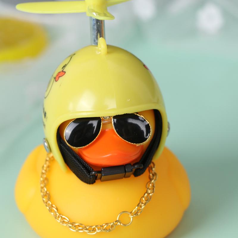 Car Bicycle Decorate Lovely Small Yellow Duck With Sound Helmet Outdoor Sports