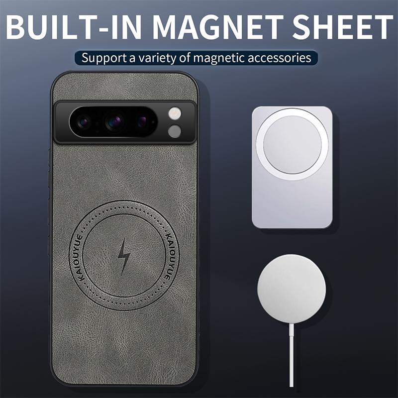 Для Google Pixel 8 Pro /Pixel 8Pro/Pixel 8A Чехол Простой Стильный Магнитное Притяжение Роскошная Кожаная Кожаная Защита от Падения