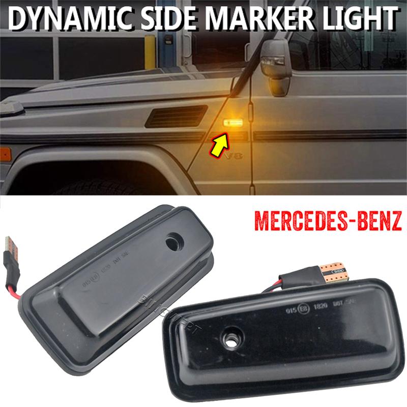 New Dynamic LED Side Marker For Mercedes-Benz W461 W463 G-Class G500 G550 G55 G63 G65 1986-2002 Side Marker Lamp