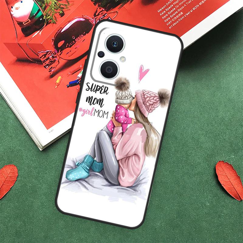 Чехол для телефона OPPO Reno 14F 13F 12F 11F 12 13 14 10 Pro 7 8 Lite OPPO Find X5 X6 X8 X9 Pro с рисунком 'Мама, Дочь, Девочка, Сын, Папа'