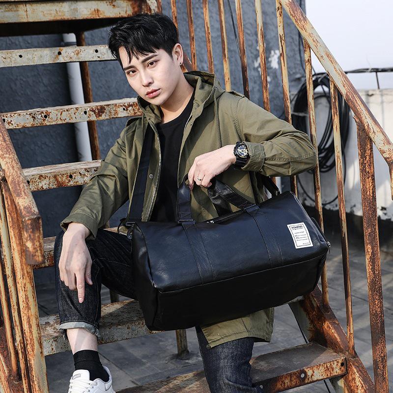 Унисекс спортивная сумка для фитнеса из искусственной кожи с разделением сухого/мокрого воздуха для путешествий на короткие расстояния