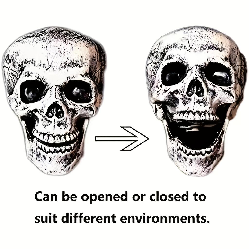 Реалистичные колья-скелеты Хэллоуин Реалистичная голова скелета черепа Человеческая рука Руки для вечеринки на Хэллоуин Домашний сад Газонный декор