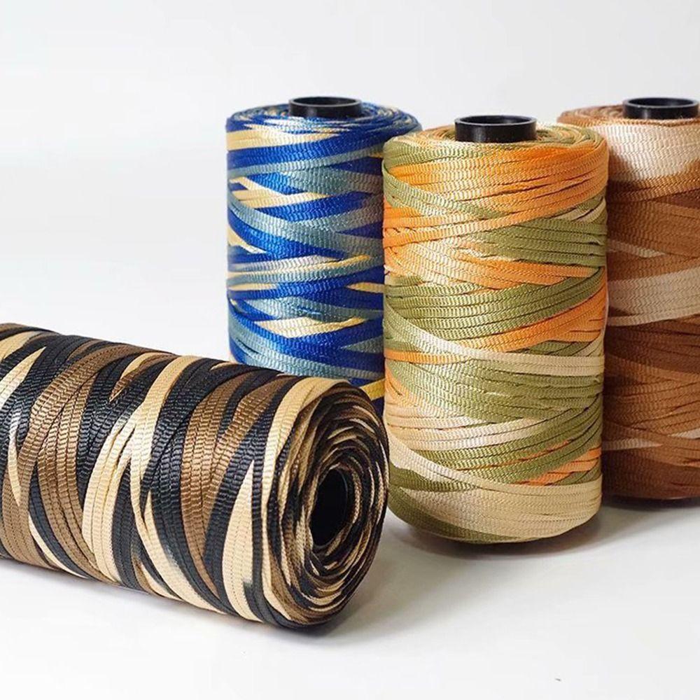 Новая летняя легкая пряжа из вискозы для вязания крючком, шелковая нить, плетеная вручную, шапка для вязания крючком, ледяная веревка