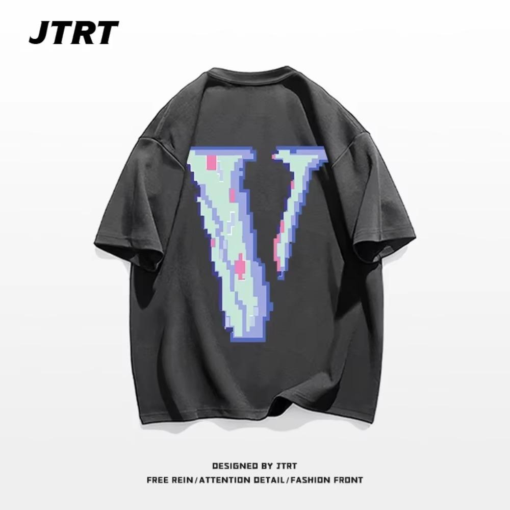 Летняя мода, тяжелая ретро мужская футболка с английскими буквами из 100% хлопка с принтом и круглым вырезом, высококачественная повседневная уличная футболка для фитнеса