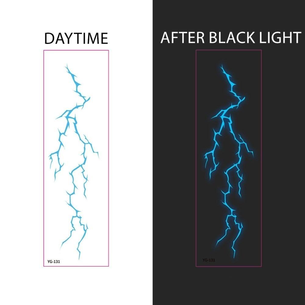 Black Light Fluorescence Tattoo Stickers Luminous Body Art Sticker Finger Hand Legs Arm
