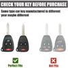 Gematay for Jeep Key Fob Cover with Keychain, Key Shell Cover Holder Compatible with Jeep Wrangler Compass 2007-2018/Dodge Ram Durango Smart Key Fob,