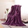 350g Rabbit Fur Stripe Flannel Coral Fleece Nap Blanket
