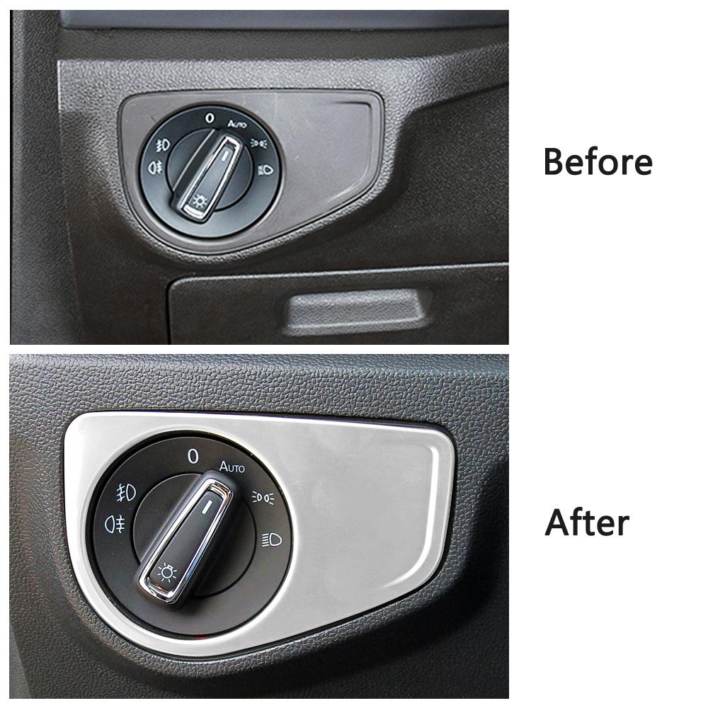 Для Volkswagen VW Tiguan MK2 2017-аксессуары для интерьера из нержавеющей стали, центральная консоль, матовое серебро, украшение