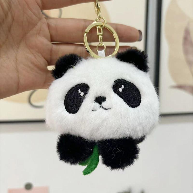 Cute Panda Plush Toy Four Inch Doll Machine Toy Wedding Favors Keychain For Children
