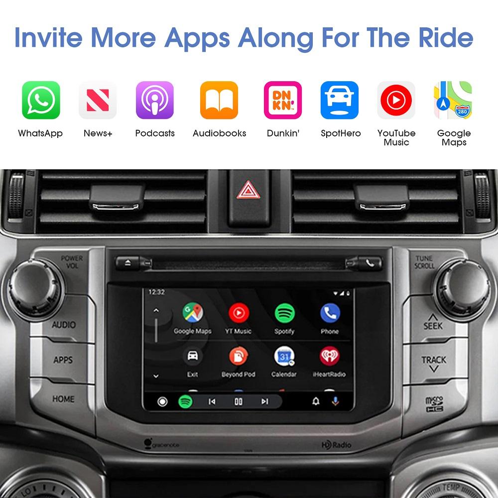 Беспроводной Carplay Android Auto для TOYOTA Touch2 Entune2.0 Prius C-HR Avalon Prius Sienaba Alphard Поддержка камеры AirPlay