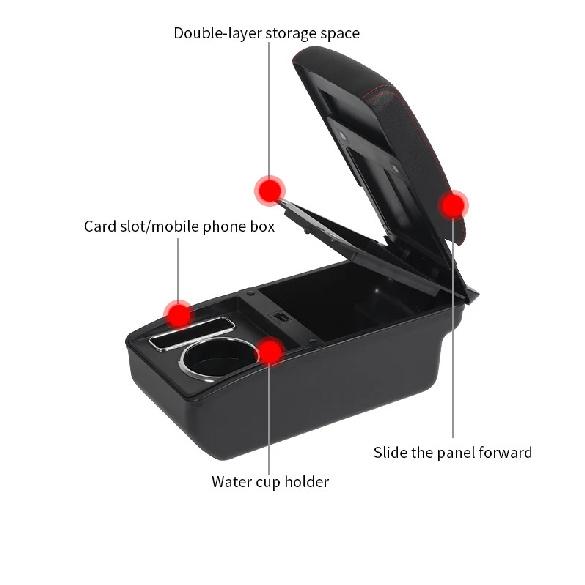 For Citroen Berlingo Armrest box For Peugeot Partner tepee Car Armrest box Dedicated Retrofit Storage box Car Accessories