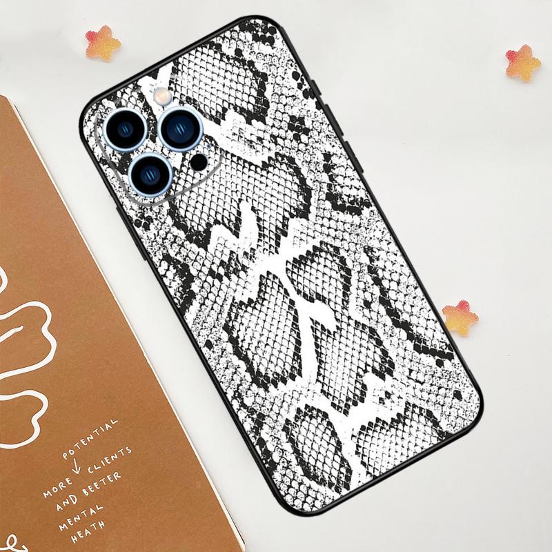Чехол для телефона с принтом под змеиную кожу Для iPhone 17 Pro Max 14 11 15 16 Pro Max 13 12 mini 16 Plus 16e 17 Air Funda