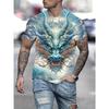 Men's Skeleton & Guitar Pattern Crew Neck T-shirt Dragon 3d Print Casual Comfy Tees Tshirts for Summer Men's Clothing
