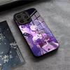 Чехол для телефона Genshin Impact Райдэн Эи в стиле Райден Сёгун для IPhone 17 Air 16 E Pro Max 15 14 13 Mini 12 Pro 11 Max Plus Черная стеклянная крышка