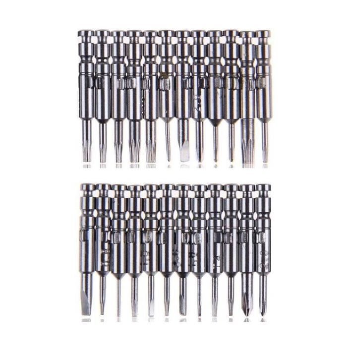 Portable 25 en 1 Kit de Tournevis de précision Mini tournevis 24 pièces Outils pour Smartphone PC Ordinateur Portable et Tablette i