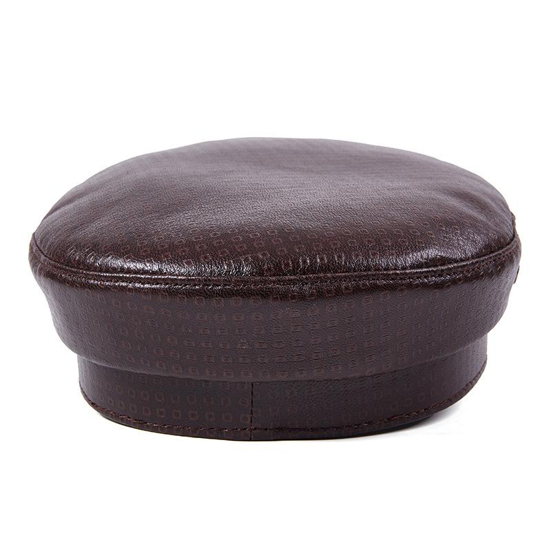 Мужские и женские темно-синие шляпы. Повседневные солнцезащитные и солнцезащитные кожаные шляпы с плоским верхом.