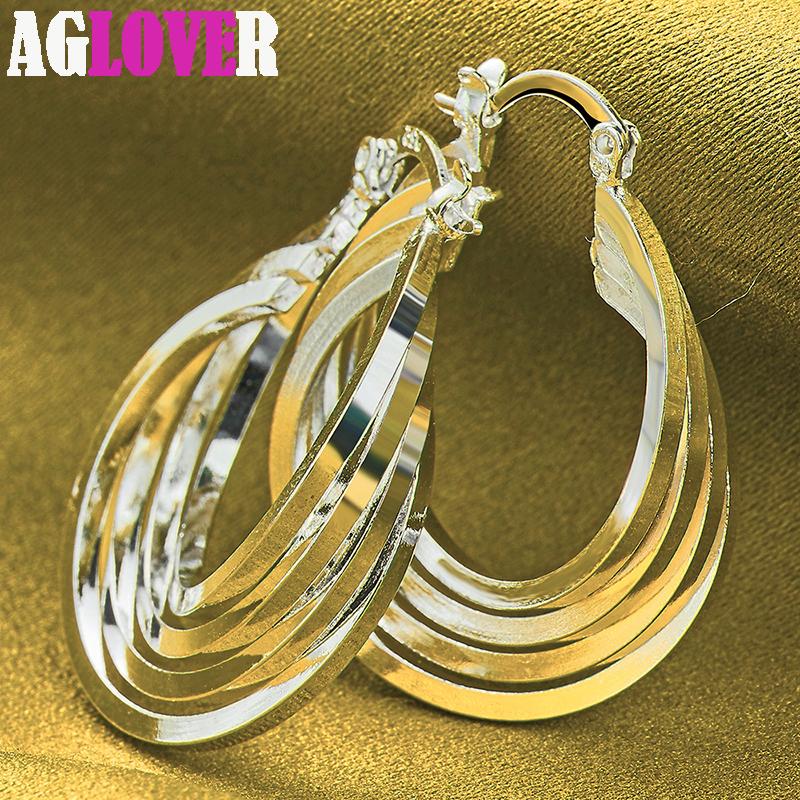 Ювелирные изделия из стерлингового серебра 925 пробы в форме круга