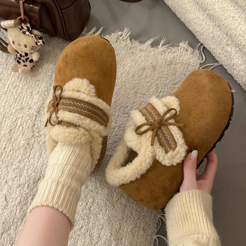 Женские мягкие эластичные зимние меховые ботинки на толстой подошве, теплые, с холодозащитной подкладкой, нескользящие, износостойкие, повседневные спортивные хлопковые ботинки