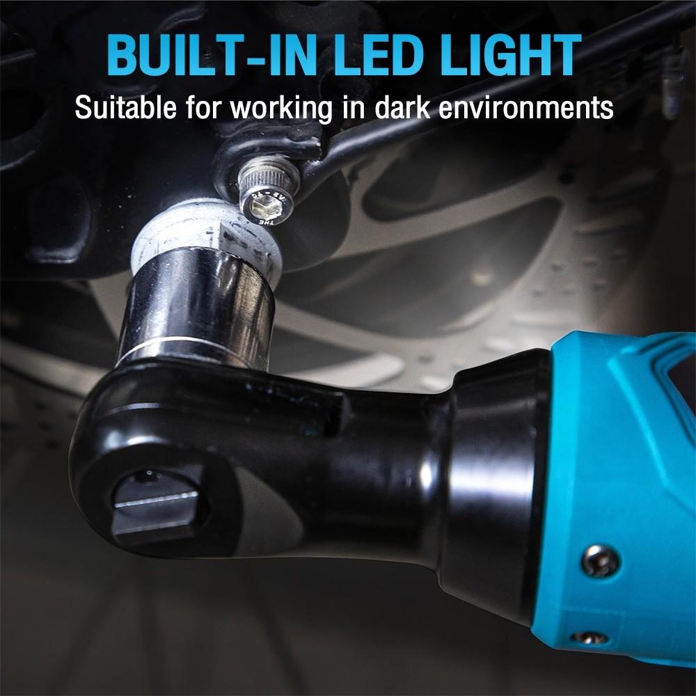 3/8" 12V Cordless Ratchet Wrench Electric Wrench Right Angle Wrench Drill Screwdriverl Screw Nut Repair Tool