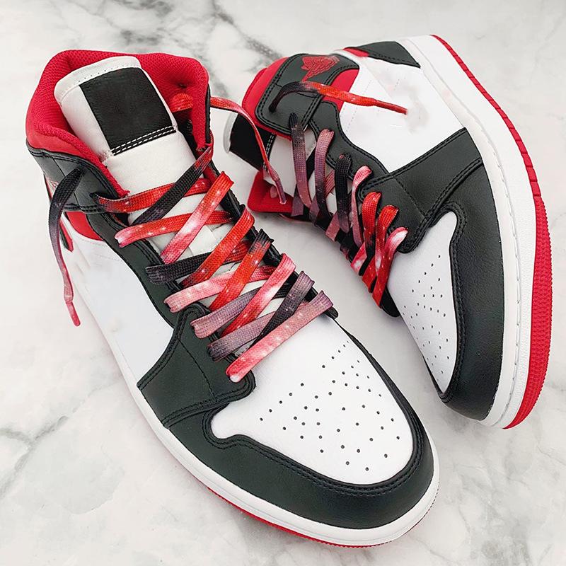 Разноцветные шнурки "Звездное небо" для кроссовок AJ1&AF1&Dunk Шнурки для обуви Ширина 0,8 см Плоские шнурки 120/140/160 см Аксессуары для обуви 1 пара
