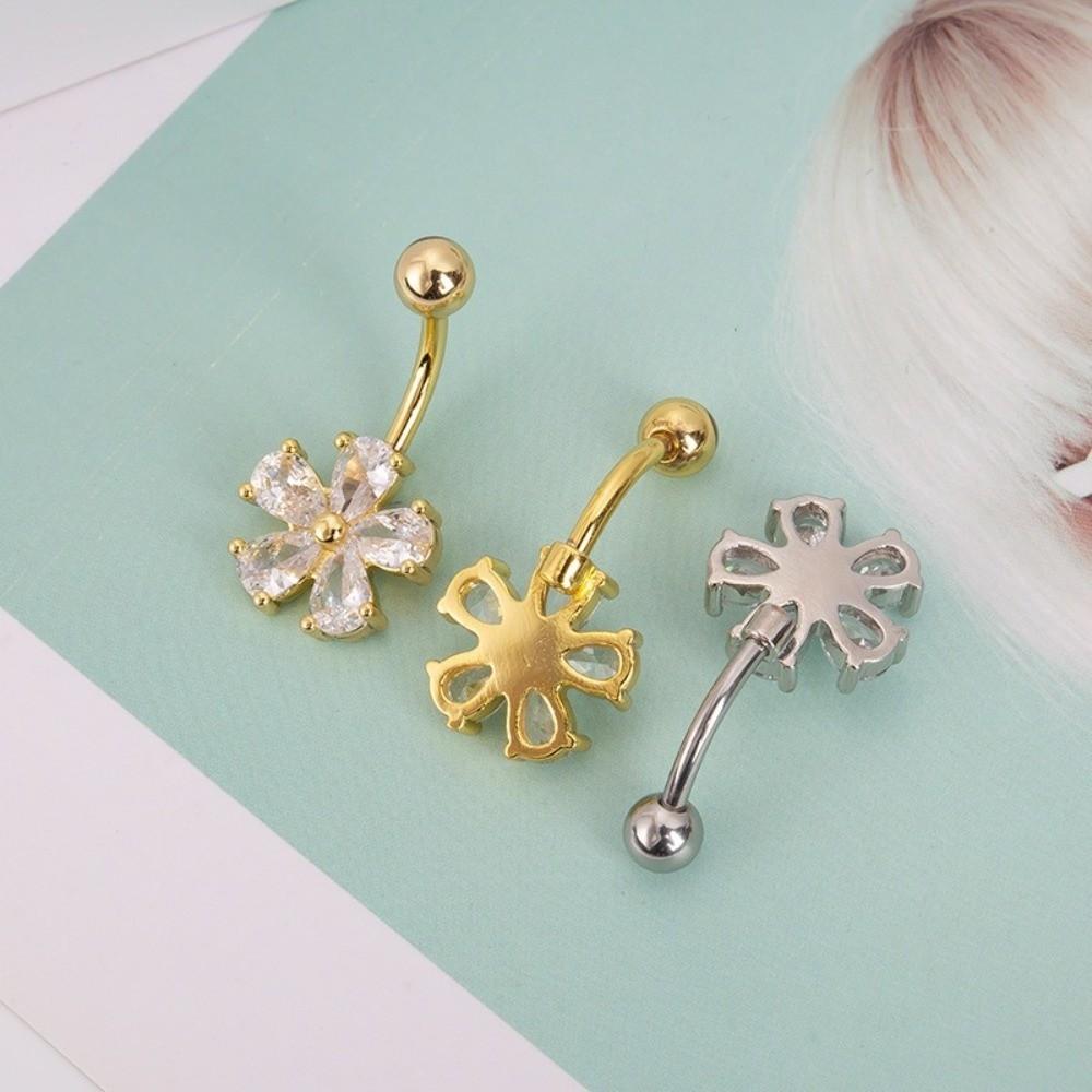 Stainless Steel Belly Button Rings Crystal Body Piercing Jewelry Navel Ring  Sexy
