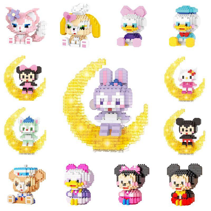 Exquisite Disney Cartoon Doll Model Micro Building Blocks Set For Kids