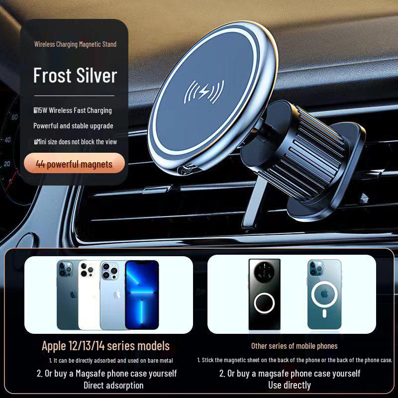 15W MagSafe Magnetic Wireless Charger & Car Mount for iPhone 14