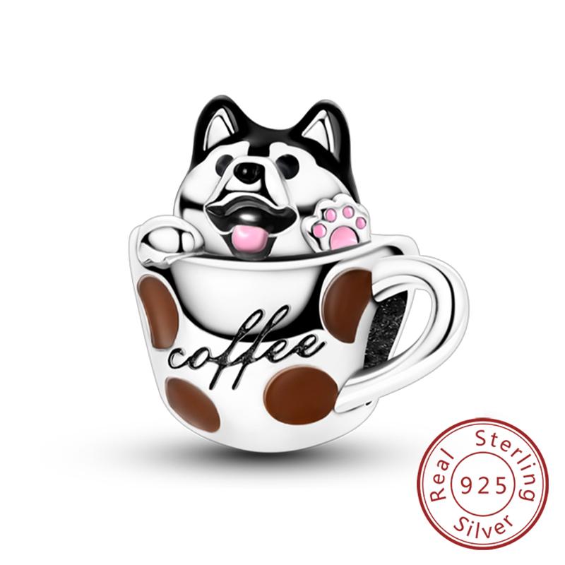 Шармы Медь Собака Кошка Отпечаток лапы Любовь к питомцам Шармы Бусины Подходят для оригинальных браслетов Ожерелья Подвеска Женщины DIY Ювелирные изделия