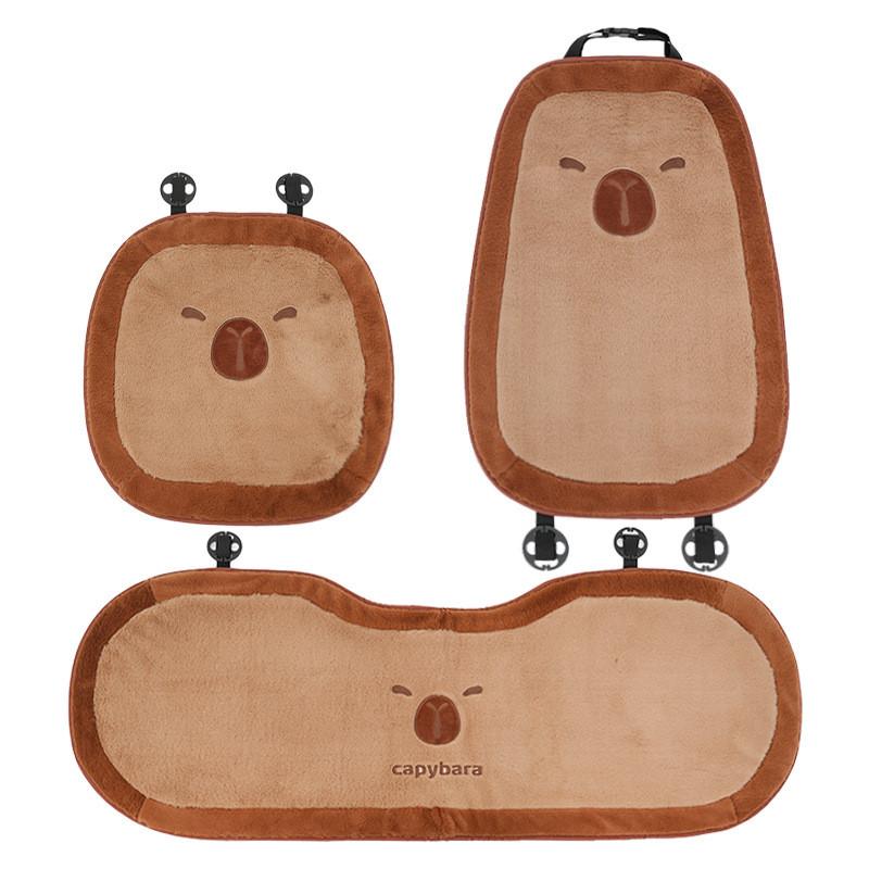 Car Seat Protector With Cartoon Bunny Fur Material For Winter Warmth And Decorative Use