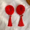 Bowknot Tassel Hairball New Year Hair Accessories Children's Headwear Plush Hair Rope Duckbill Clip